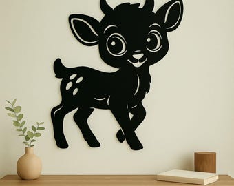 Baby Deer Metal Wall Art: CNC Laser Cut File (Digital Download)
