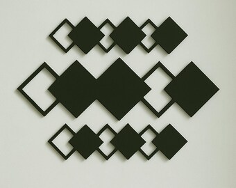 Geometric Diamond Metal Wall Decor: CNC Laser Cut DXF File (Digital Download)