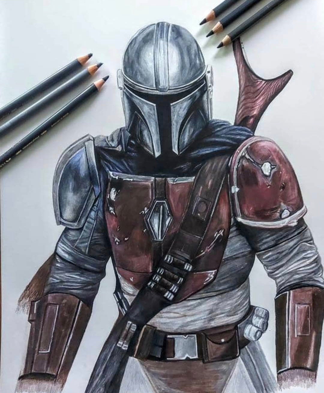 A3 Din Djarin the Mandalorian Star Wars Artwork Print, From the ...