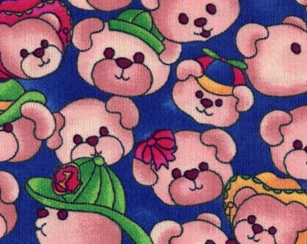 1.92 yards Cheri L Strole Vintage Corduroy "Loco Motion" for Jelly Bean Junction Teddy Bears OOP EOB