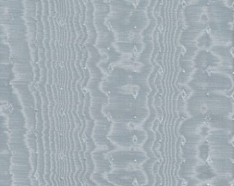 Tissu moiré bleu pâle en polyester, épais, pour la décoration intérieure et les vêtements, largeur 137 cm (vendu au mètre)