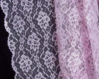 Encaje Barcelona rosa de 60" de ancho de Rosebar/Pago para boda, traje formal de novia (se vende por separado)