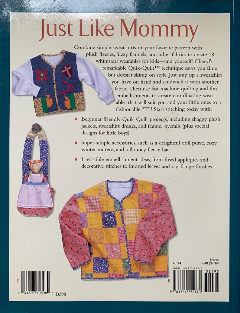 Libro: Proprio come la mamma, abiti facili da abbinare per mamme e bambini. Copertina morbida, 96 pagine. NUOVO. Modelli e istruzioni per 6 progetti. immagine 2