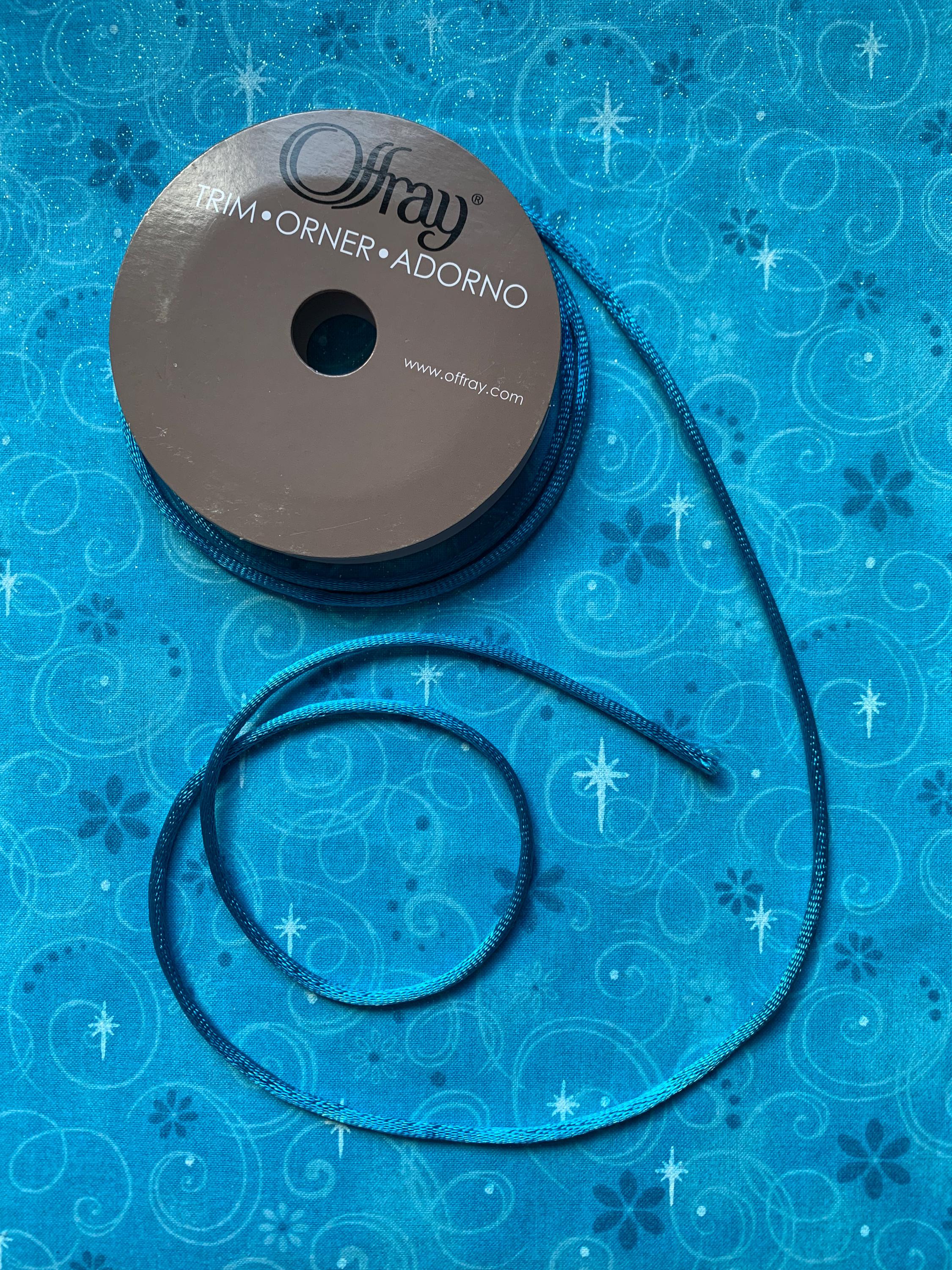 Simplicity Rattail Trim Spools of Turquoise Rattail Cord Trim 3 Yards X 1/8