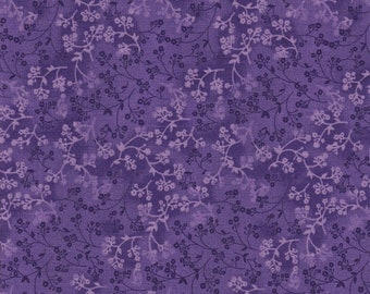 44" wide 100 percent Cotton Quilting fabric Shades of purple Razzle Dazzle Ivy  (sold BTY)