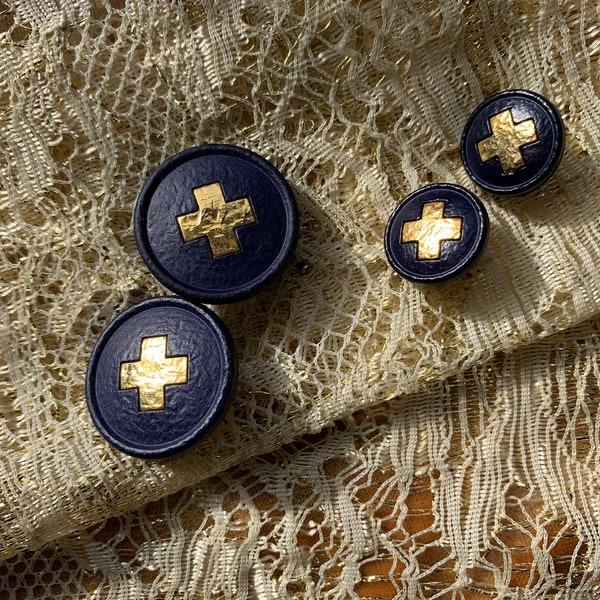 Faux Leather Buttons Etsy