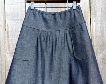 Boho Clothing Denim Maxi Skirt Denim Skirt Bohemian - Etsy