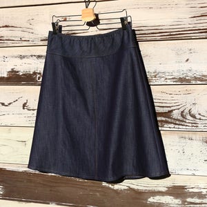 Dark Denim Jean skirt, custom made in ALL lengths and sizes
