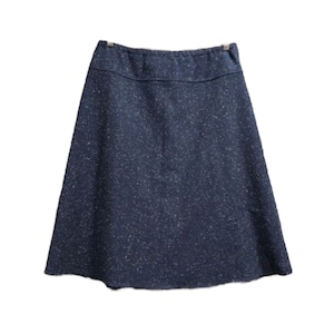 Speckle in Navy Flannel Skirt, Warm skirt, Flannel skirt, Simple A-line, Skirt with Pockets, Custom made in all sizes, and lengths