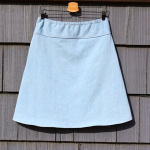 Light Denim A-Line Skirt,Bleached Denim  simple a line, all sizes/ lengths available, Custom Made, Choose Fitted, Comfy, Loose