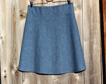 Cotton Linen A-Line Skirt: Custom Made Modern Essex Nautical