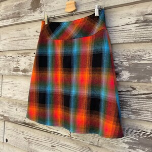 Warm Winter Skirt, DURANGO FLANNEL in Multi Flannel Skirt, Warm Flannel skirt, Plaid, Simple A-line, Custom made all sizes, and lengths