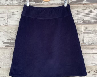 全国どこでも送料無料！ - Skirt Corduroy Blue Navy 70's Vintage French 6 Size - NOS スカート