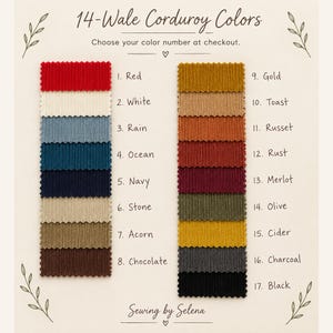 Corduroy A-Line Skirt: Custom Made 100% Cotton