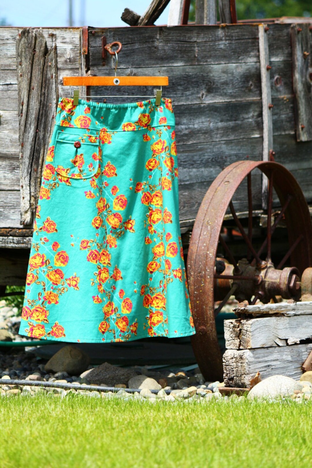 Woman's Long A Line Skirt Vintage Inspired Skirt Social Etsy