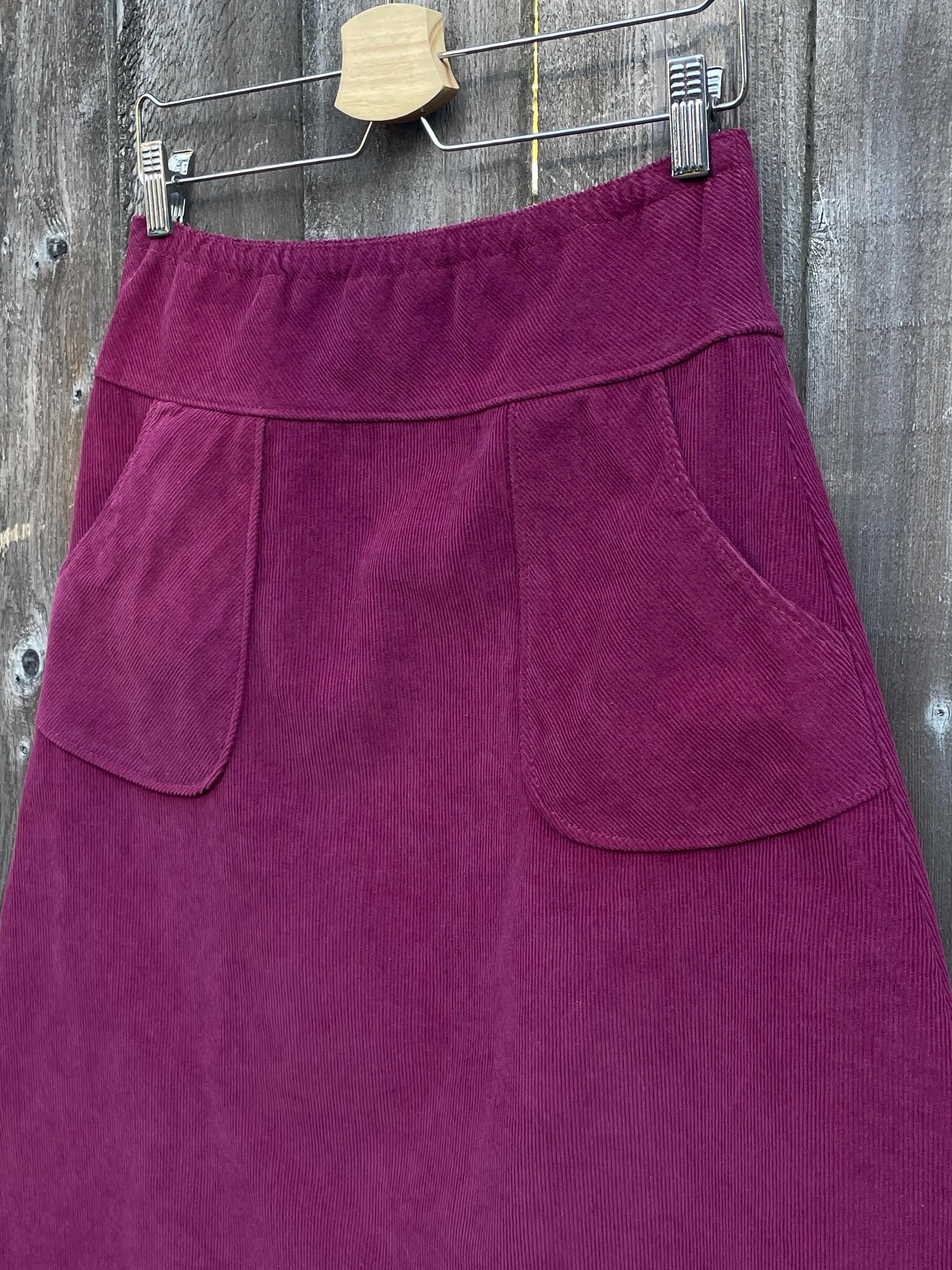 Corduroy Skirt With Pockets Medium Weight A line Skirt Simple A line 14 Wale Corduroy Custom Made All Sizes and Lengths Etsy