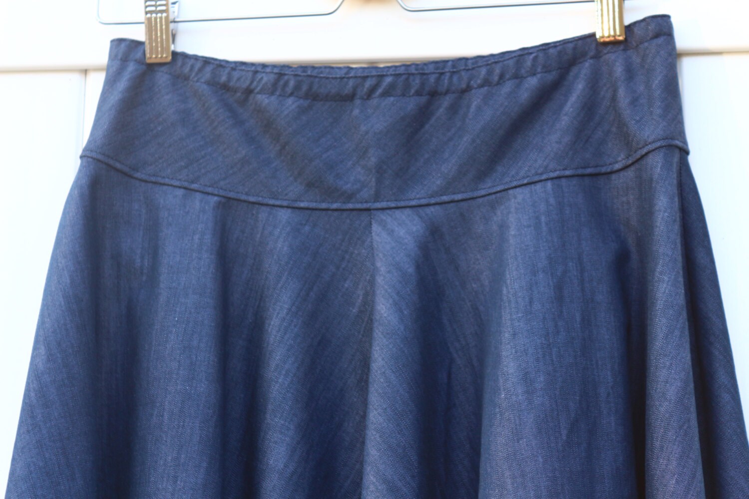 Circle Skirt Chambray Indigo Light Weight Looks Like Denim - Etsy