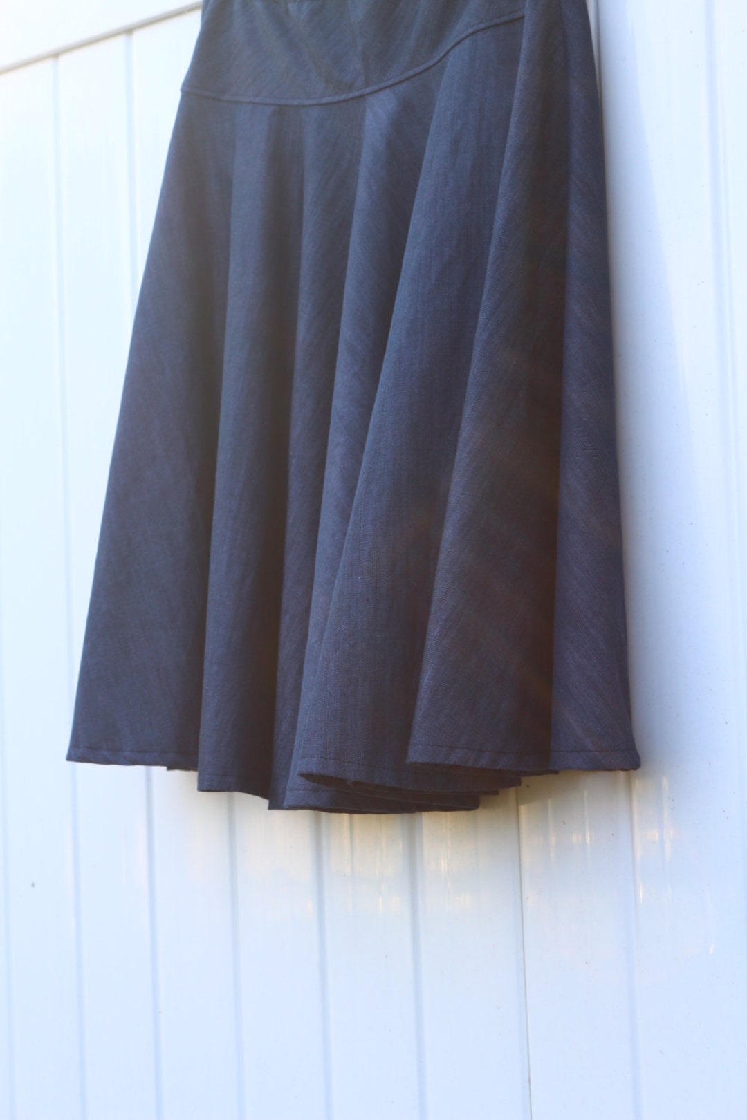 Circle Skirt Chambray Indigo Light Weight Looks Like Denim - Etsy