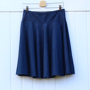 Circle Skirt Chambray Indigo Light Weight Looks Like Denim - Etsy