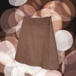 Brown Flannel Skirt, Warm skirt, Flannel skirt, Simple A-line, Custom made in all sizes, and lengths