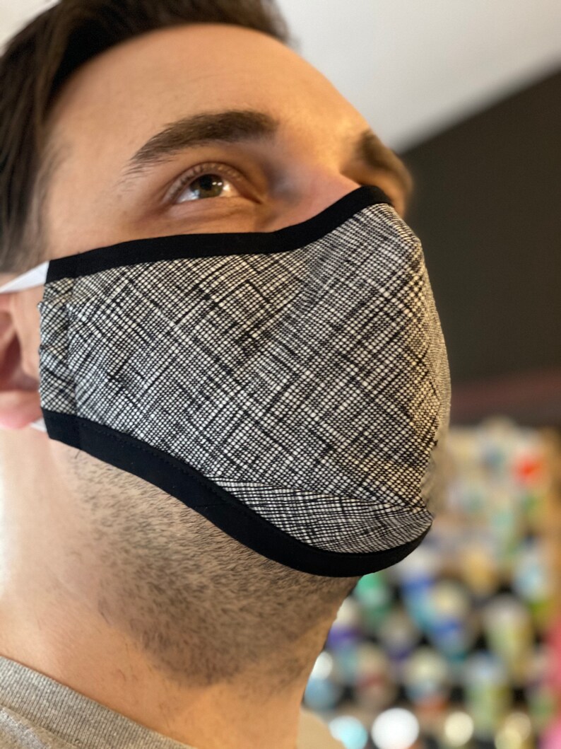 Men's MANLY Mask Three layer cloth face mask washable | Etsy