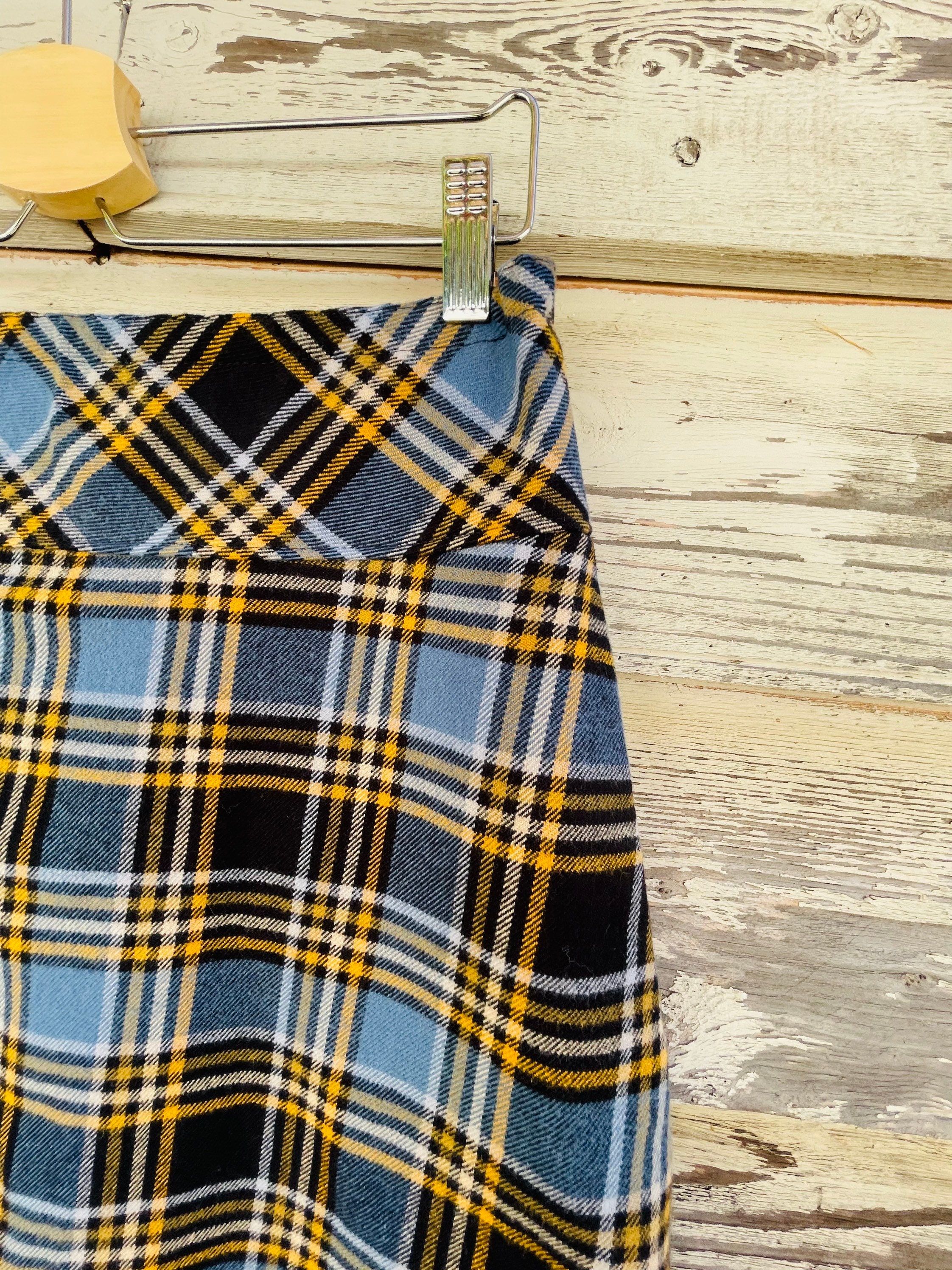 Flannel blue skirt cheap
