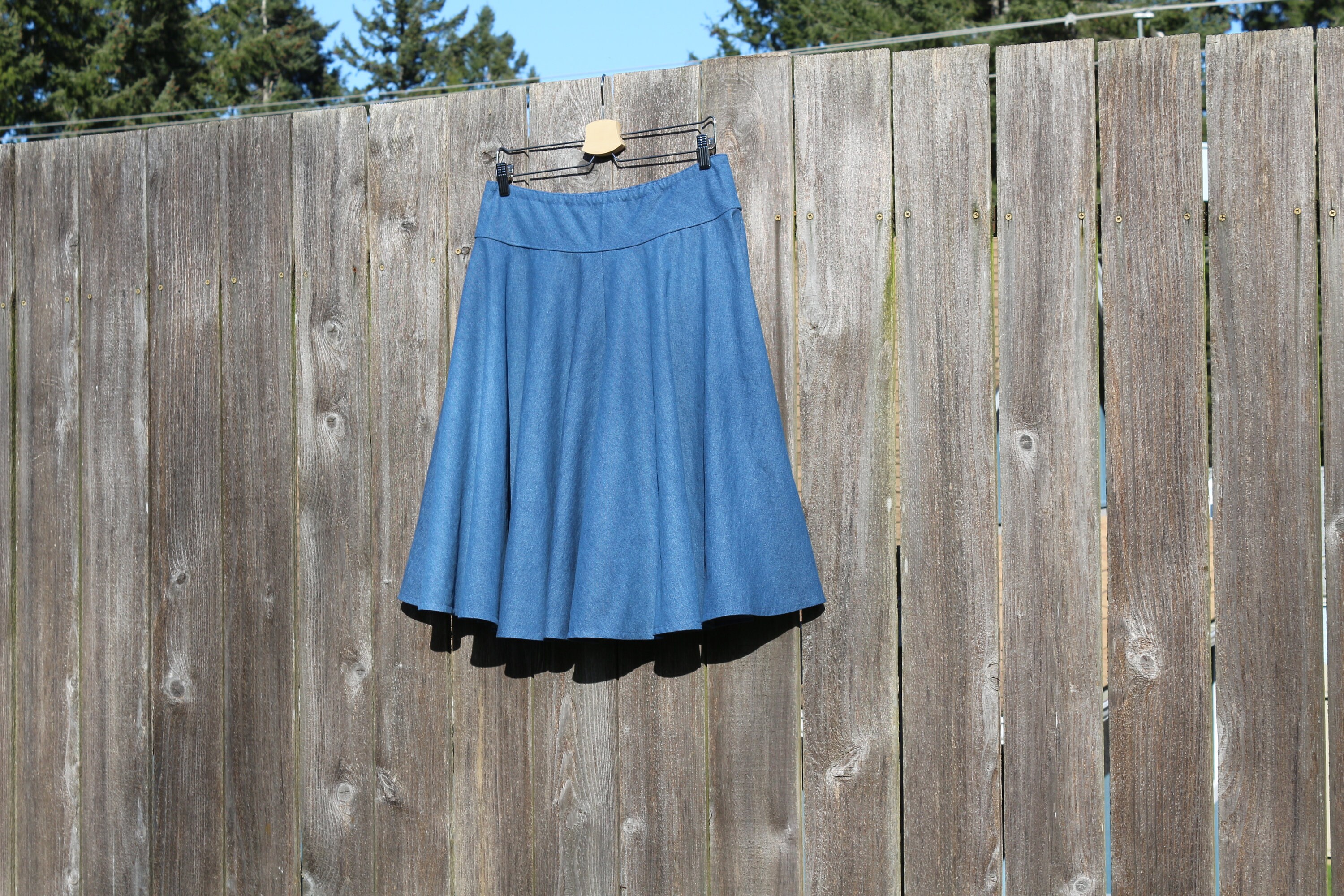 Plus size denim circle clearance skirt