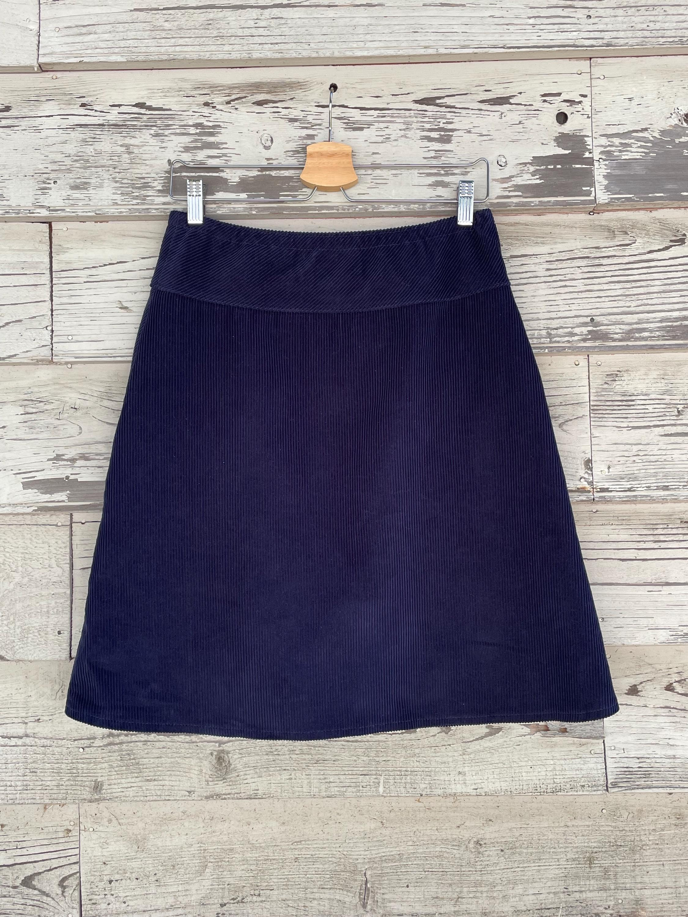 Navy Corduroy Button Up Mini Skirt – Unique Vintage