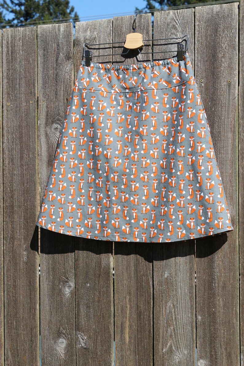 Gray Fox Skirt Simple A-line Skirt Fox Skirt Available in - Etsy