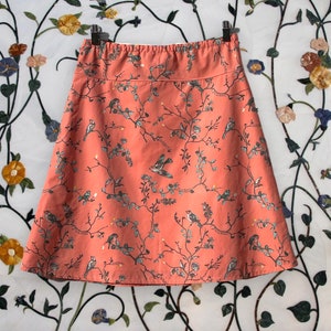 Vie de Bohème Sunset Skirt, Bird Skirt, Simple A-line, Custom made in all sizes, and lengths