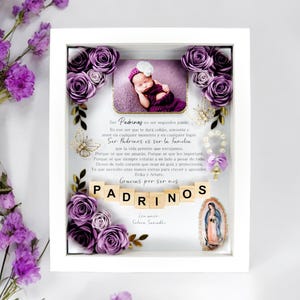 Godparent proposal shadow box, godparent proposal, shadow box, godparents, shadow box, baptism, baptism godparents, bautizo