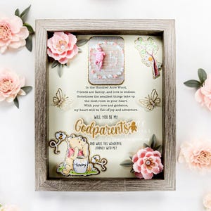 Godparent proposal shadow box, godparent proposal, shadow box, godparents, shadow box, baptism, baptism godparents, bautizo