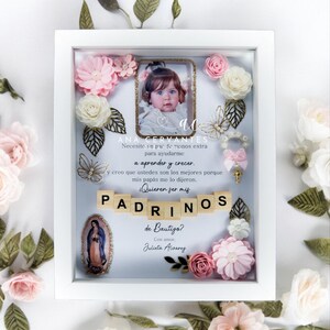 Godparent proposal shadow box, godparent proposal, shadow box, godparents, shadow box, baptism, baptism godparents, bautizo