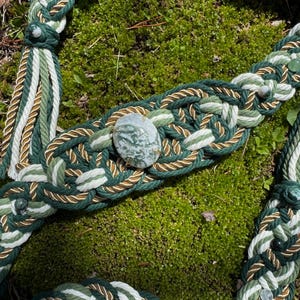 Tree Agate & Moonstone "Grounded in Love" Crystal Handfasting Cord-Spiritual Wedding Ceremony, Pagan Witch Handfasting Cord, Forest Wedding