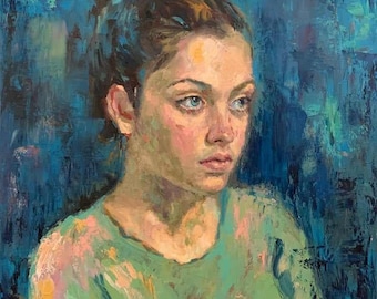 Custom Portrait Painting from photo, oil canvas