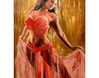 Oil Painting dancer, Figurative wall art