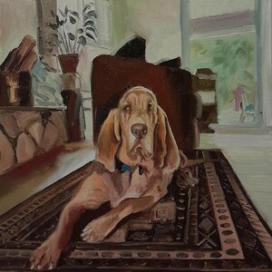 Retrato de perro personalizado – Pintura al óleo a partir de una foto – Arte de mascotas sobre lienzo – Regalo personalizado de encargo de animal
