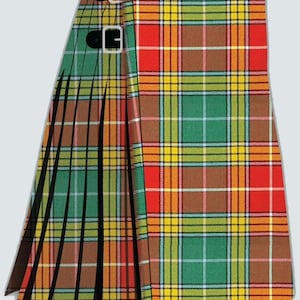 Handmade Buchanan Old Tartan Kilt: Traditional Scottish Kilt, 8 Yard 16 OZ