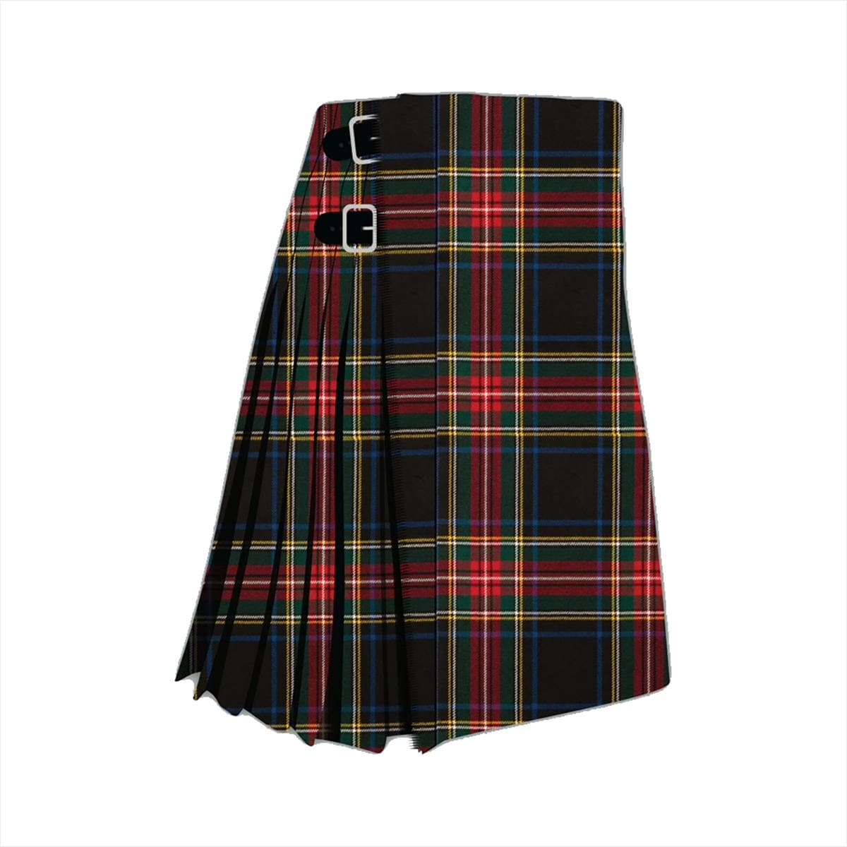 Black Stewart Tartan Kilt Handmade Tartan Kilt Traditional Stewart Kilt