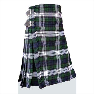 Handmade Clan Black Watch Tartan Kilt: Traditional Scottish Dress, 8 Yard