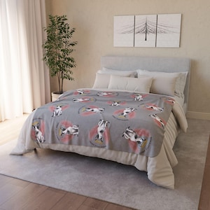 Sherpa Blanket, Bull Terrier Mom Gift, Bull Terrier Parent, Cozy Throw for Dog Lover, Bull Terrier Owner Gift, Bull Terrier Design Blanket