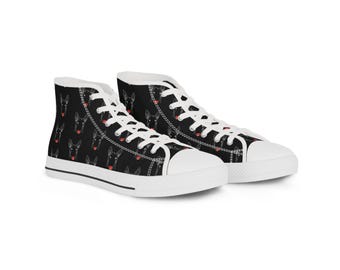 Bull Terrier High Tops, Sneakers for Bull Terrier Owner Dad, Fun Bull Terrier Breed Shoes, Men's Dog Lover Footwear, Bull Terrier Gift