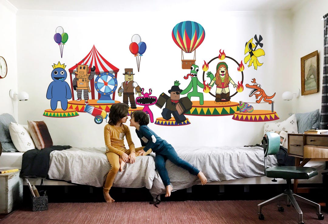 Rainbow Friend Wall Decal Nursery Roblox-inspired Wall Sticker Rainbow ...