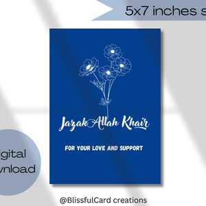 Carte élégante de JazakAllah Khair de Zazzle.be Liste d'envies Vous avez des idées ? Cartes islamiques | Téléchargement numérique imprimable | Cartes-cadeaux musulmanes
