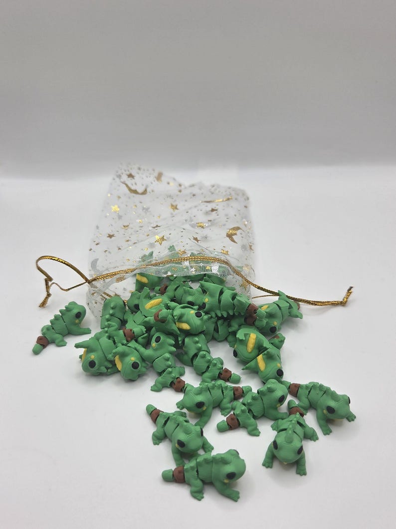 Leguan | 3D-utskriven | Ledad Flexi Bundle | Bedårande poserbara 2,5 cm leguaner | Perfekt skrivbordskompis | Fickkompis | Sensoriskt hjälpmedel bild 5