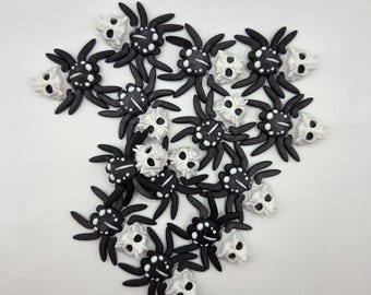 Spiders | 3D Printed | Articulated Flexi Toy | Adorable Poseable ~2 - Inch Skull Spiders | Perfect Desk Buddy | Pocket Pal | Sensory Aid