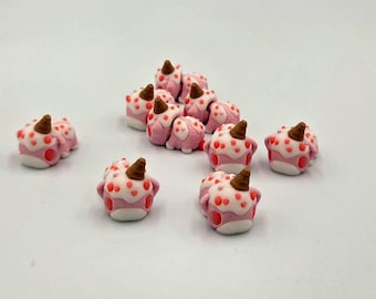 Flexi Ice Cream Cow Fidget Toy, 3D Printed 1 Inch Pocket Pal, Magical Sensory Friend for Anxiety, Cute Exotic Desk Pet