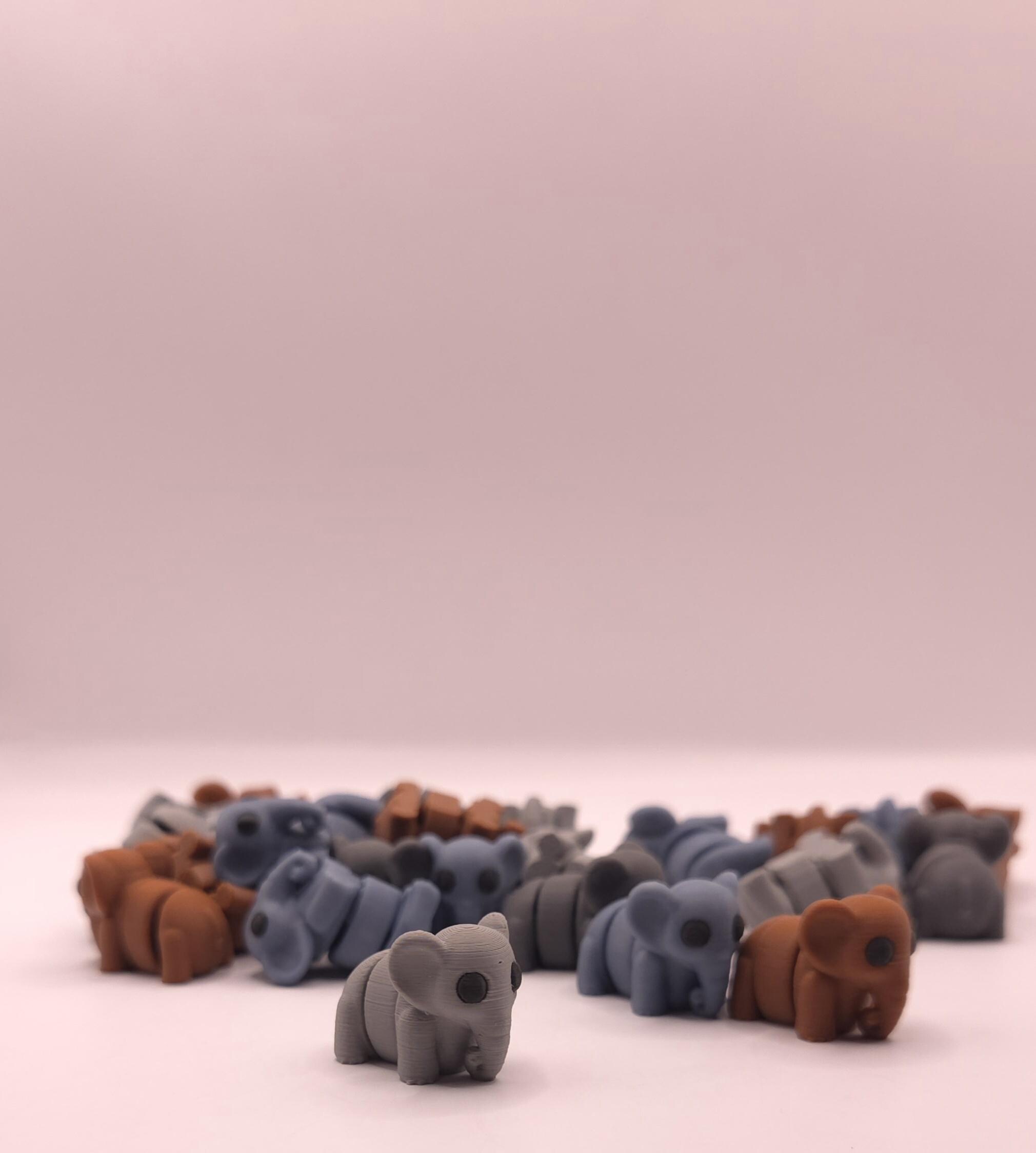 Elephants | Whimsical Flexi Elephant Fidget Toy | 3D Printed Poseable ...