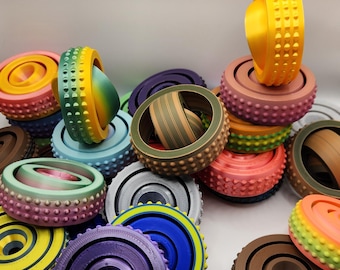 Gyro Fidgets | 3D Printed | Articulated Flexi Toy | 5 - Pack Myster Gyro Fidgets | Surprise Fidget Toys for Stress Relief and fun