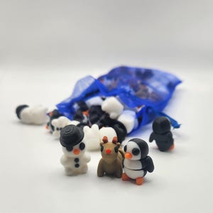 Christmas Mini Bundle | 3D Printed |Articulated Flexi Bundle | Whimsical ~1 - Inch Christmas Figurines | Collectibles